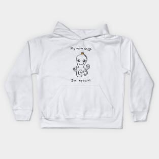 My mom says I'm special - white ($ for SilverCord-VR) Kids Hoodie